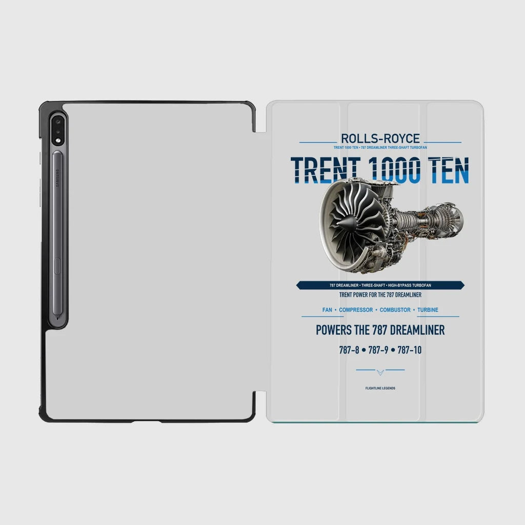 TRENT 1000 TEN design on light gray samsung tablet tablet case