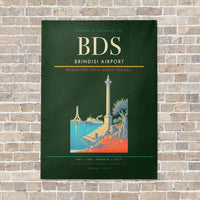 Thumbnail for Brindisi Airport BDS - Canvas No Frame - Dark Green