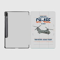 Thumbnail for Boeing Vertol CH-46E Sea Knight design on light gray samsung tablet tablet case