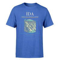 Thumbnail for Idaho Falls Regional Airport (IDA) T-Shirt single-side front print in Blue | idaho-falls-regional-airport-ida-double-side-t-shirt