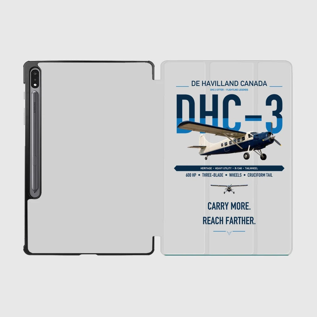 DHC-3 Otter design on light gray samsung tablet tablet case