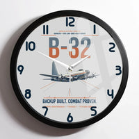 Thumbnail for B-32 Dominator design on light gray framed wall clock