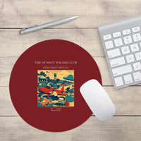 Thumbnail for VINTAGE G4436 - The Sunday Polish Club - Designed Mouse Pads design on darkred round