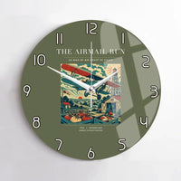 Thumbnail for VINTAGE G4015 - The Airmail Run - Designed Wall Clocks design on greenarmy no-frame