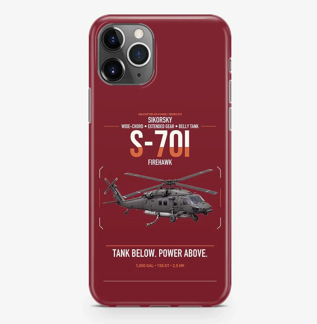 Sikorsky S-70i FIREHAWK design on dark red magsafe iphone case, for iPhone Pro Max