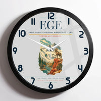 Thumbnail for Eagle County Regional Airport (EGE) design on light gray framed wall clock