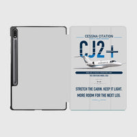 Thumbnail for Cessna Citation CJ2+ design on light gray samsung tablet tablet case