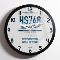 Thumbnail for Hawker Siddeley HS 748 Series 2A design on light gray framed wall clock