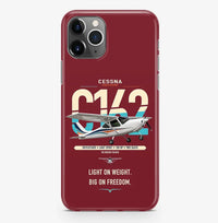 Thumbnail for Cessna 162 Skycatcher design on dark red magsafe iphone case, for iPhone Pro Max
