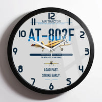 Thumbnail for Air Tractor AT-802F design on light gray framed wall clock