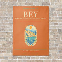 Thumbnail for Beirut Rafic Hariri International Airport BEY - Canvas Framed - Orange