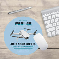 Thumbnail for DJI Mini 4K design on light blue round mouse pad