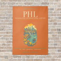 Thumbnail for Philadelphia International Airport PHL - Canvas Framed - Orange