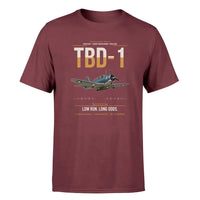 Thumbnail for TBD-1 Devastator design on dark red double-side t-shirt, single-side print