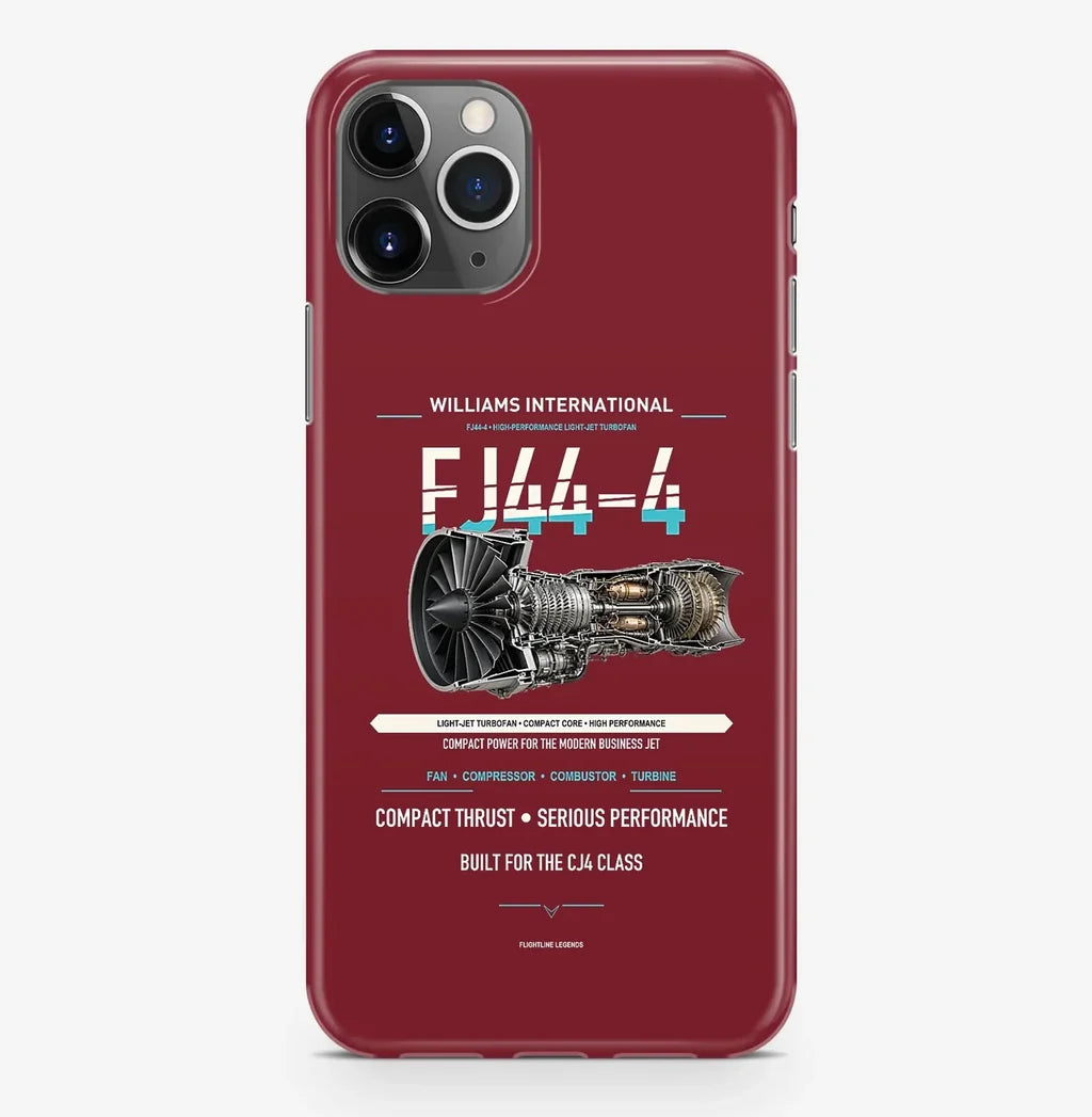 FJ44-4 Case ProMax design on dark red iphone case promax