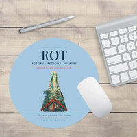 Thumbnail for Rotorua Regional Airport (ROT) design on light blue round mouse pad
