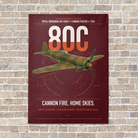 Thumbnail for IAR 80C vertical canvas print - no frame - dark red background