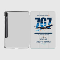 Thumbnail for Boeing 707-320C design on light gray samsung tablet tablet case