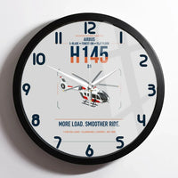 Thumbnail for Airbus H145 D3 design on light gray framed wall clock