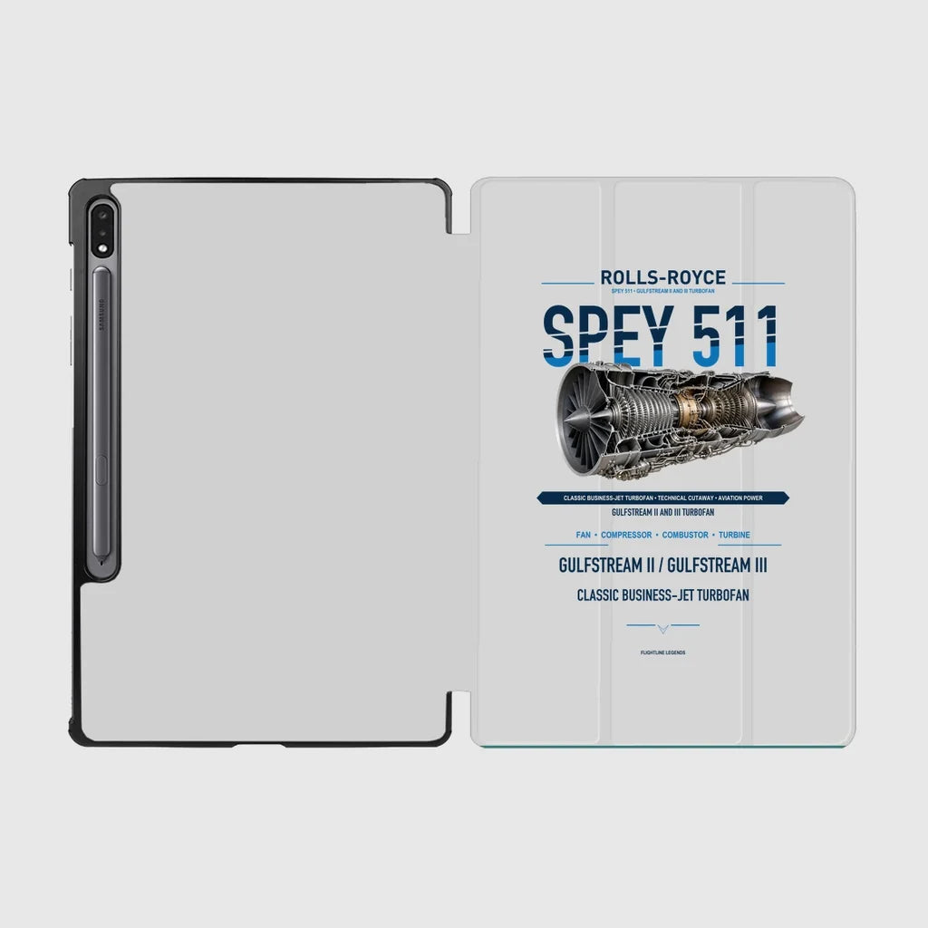 SPEY 511 design on light gray samsung tablet tablet case