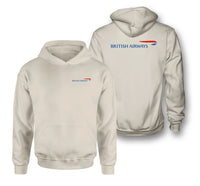 Thumbnail for British Airways Airlines logo on khaki double side hoodie