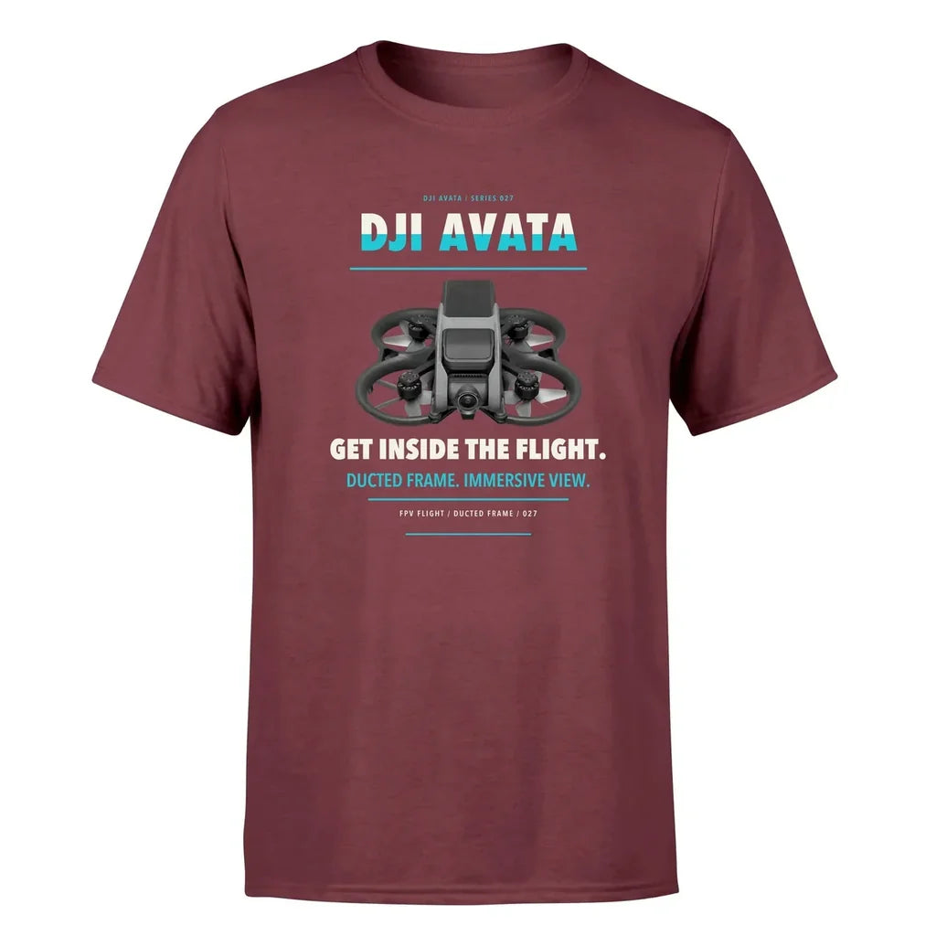 DJI Avata design on dark red single side