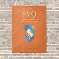 Thumbnail for Seville Airport SVQ - Canvas Framed - Orange