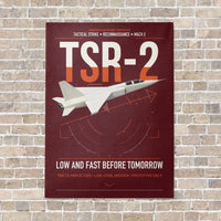Thumbnail for BAC TSR-2 vertical canvas print - no frame - dark red background