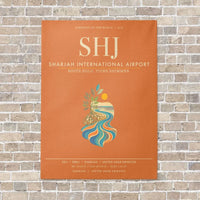 Thumbnail for Sharjah International Airport SHJ - Canvas Framed - Orange