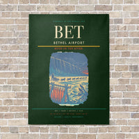 Thumbnail for Bethel Airport BET - Canvas No Frame - Dark Green