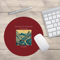 Thumbnail for VINTAGE G4518 - The Mountain Supply Hop - Designed Mouse Pads design on darkred round