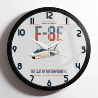 Thumbnail for F-8E Crusader design on light gray framed wall clock
