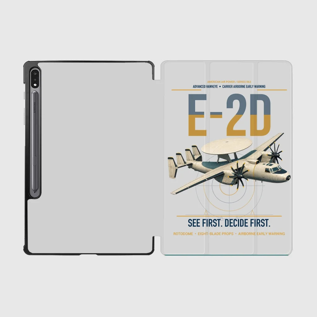 E-2D Advanced Hawkeye design on light gray samsung tablet tablet case