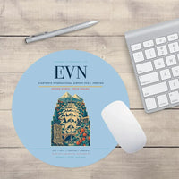 Thumbnail for Zvartnots International Airport (EVN) design on light blue round mouse pad