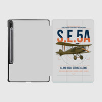 Thumbnail for Royal Aircraft Factory S.E.5a design on light gray samsung tablet tablet case