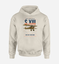 Thumbnail for SPAD S.XIII C.1 design on khaki double-side hoodie, single-side print