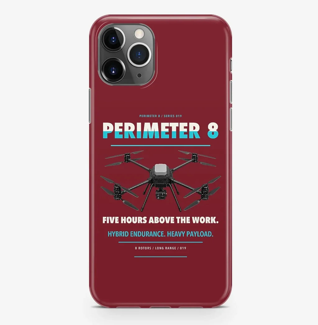 Skyfront Perimeter 8 Case ProMax design on dark red iphone case promax