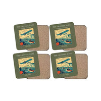 Thumbnail for The Channel Dare - Designed Coasters design on green army 4-pieces-set