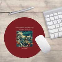 Thumbnail for VINTAGE G4495 - The Monsoon Break Sprint - Designed Mouse Pads design on darkred round