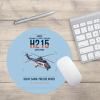 Thumbnail for Airbus H215 design on light blue round mouse pad