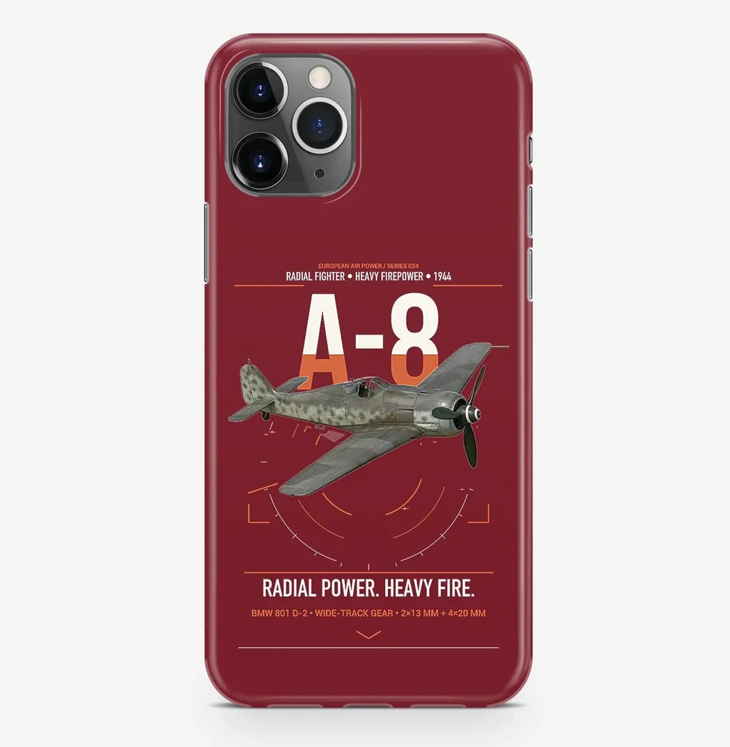 Focke-Wulf Fw 190A-8 design on dark red magsafe iphone case, for iPhone Pro Max