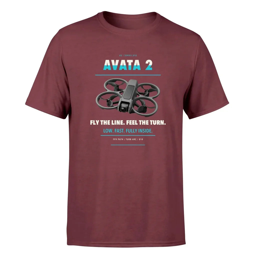 DJI Avata 2 design on dark red single side