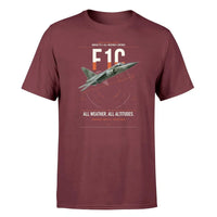 Thumbnail for Dassault Mirage F1C design on dark red t-shirt, single-side print