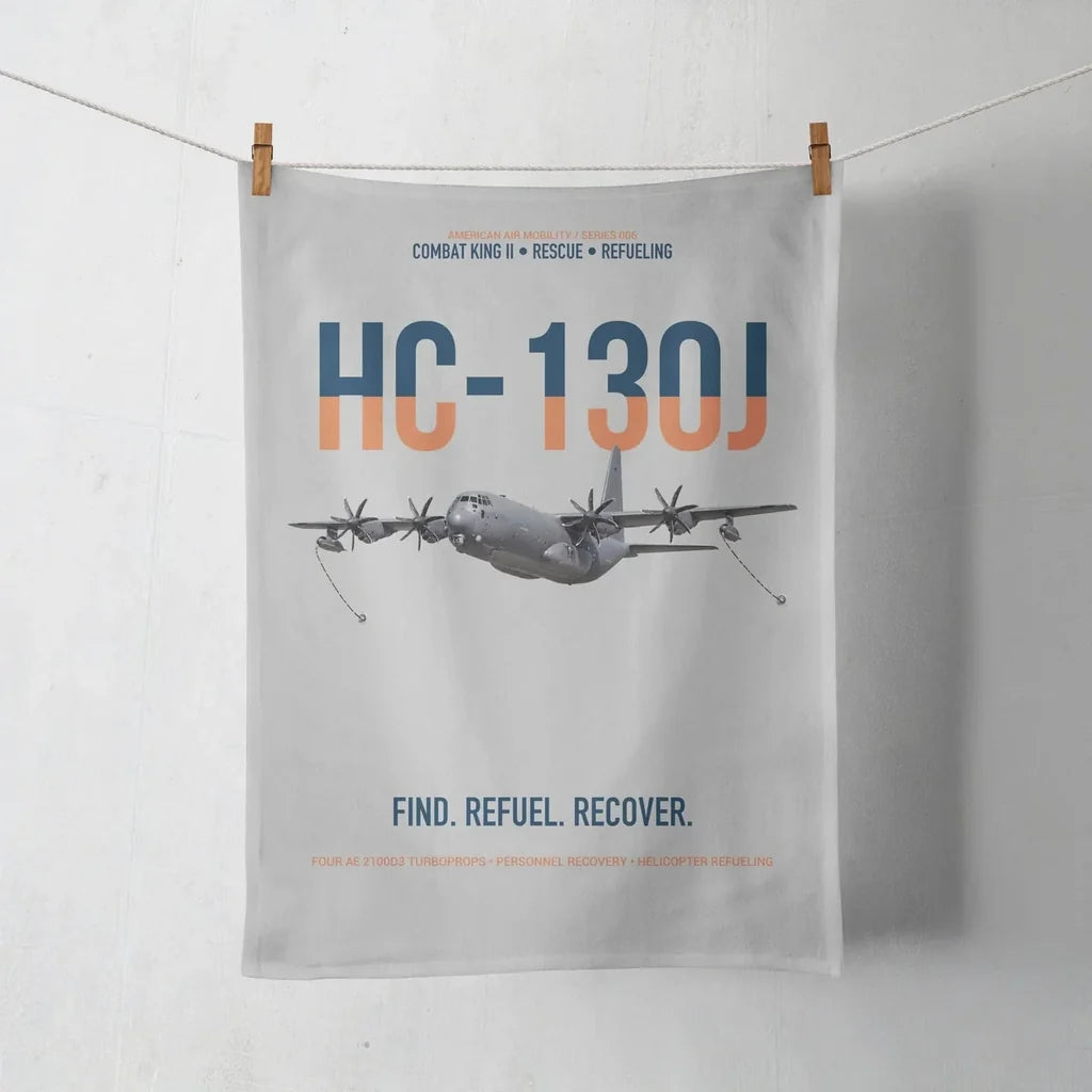 HC-130J COMBAT KING II design on light gray towel
