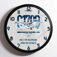 Thumbnail for Cessna 170B design on light gray framed wall clock