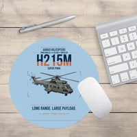 Thumbnail for Airbus H215M design on light blue round mouse pad