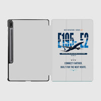Thumbnail for Embraer E195-E2 design on light gray samsung tablet tablet case