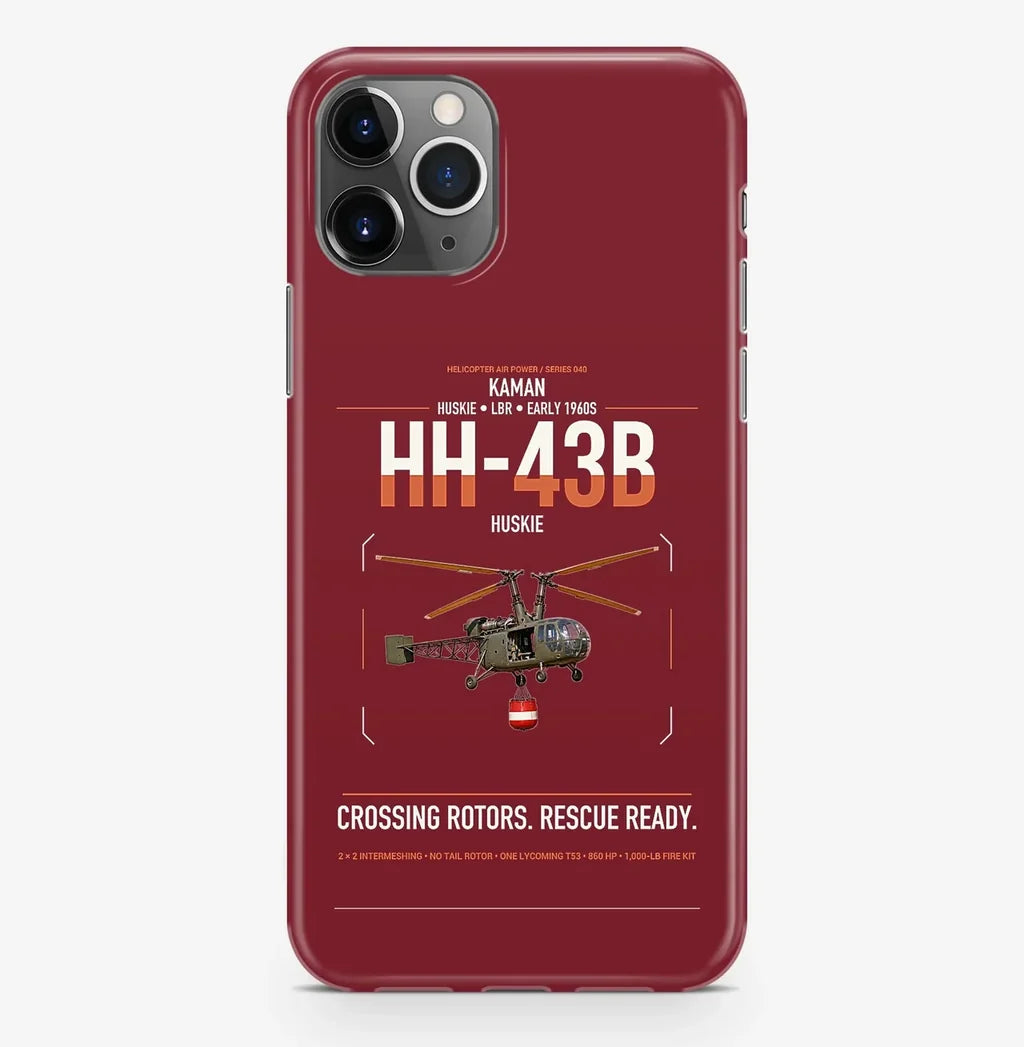 Kaman HH-43B Huskie design on dark red magsafe iphone case, for iPhone Pro Max
