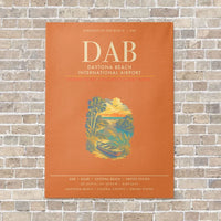 Thumbnail for Daytona Beach International Airport DAB - Canvas Framed - Orange