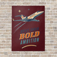 Thumbnail for Quiet Cabin Bold Ambition vertical canvas print - no frame - dark red background